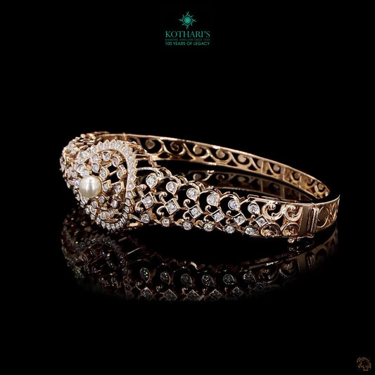 Pearl Diamond Bracelet in 18KT Rose Gold