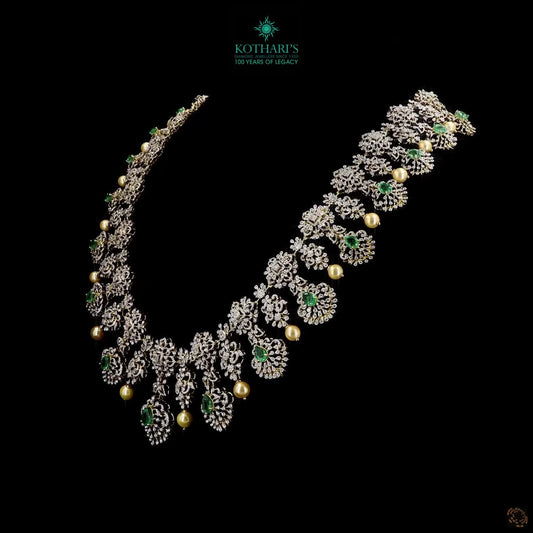 Emerald & Pearl Diamond Necklace