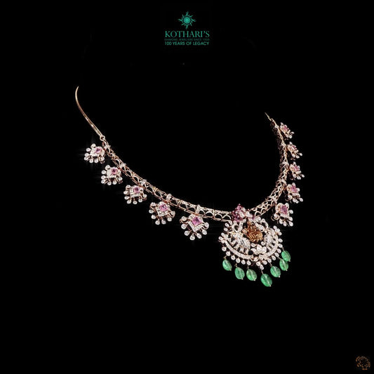 Emerald Beads & Ruby Diamond Necklace