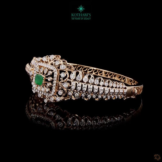 Emerald Diamond Bracelet in 18KT Rose Gold