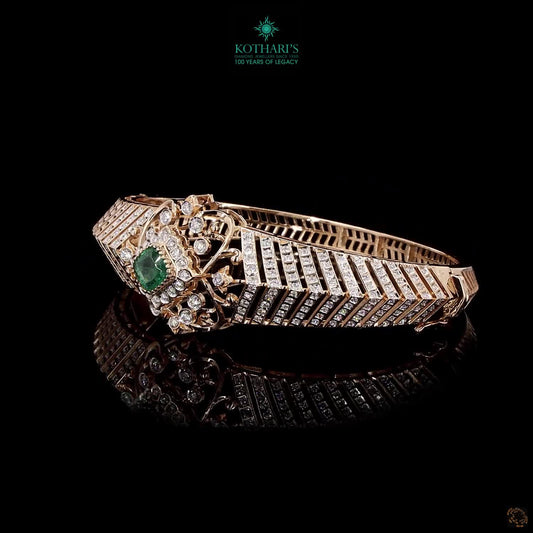 Emerald Diamond Bracelet in 18KT Rose Gold
