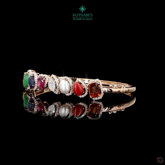 Navratna Stone Diamond Bracelet