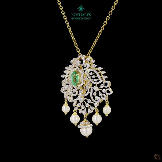 Emerald & Ruby Diamond Pendant