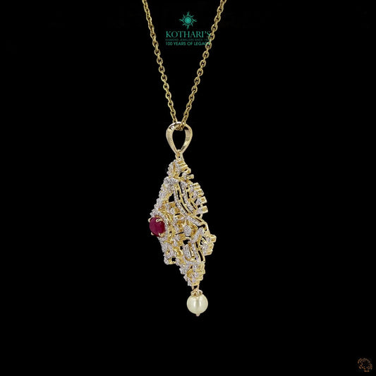 Emerald & Ruby Diamond Pendant