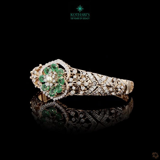 Emerald & Pearl Diamond Bracelet