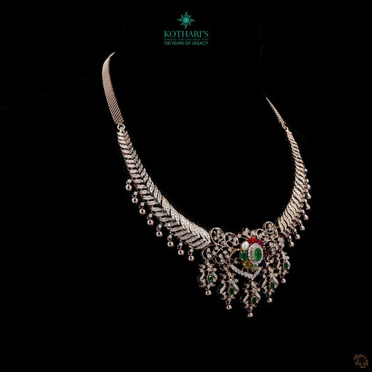 Navratna Stone & Emerald Diamond Necklace