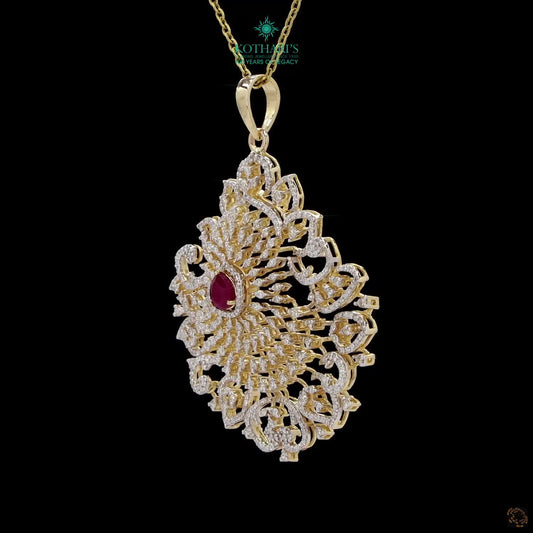 Emerald & Ruby Diamond Pendant