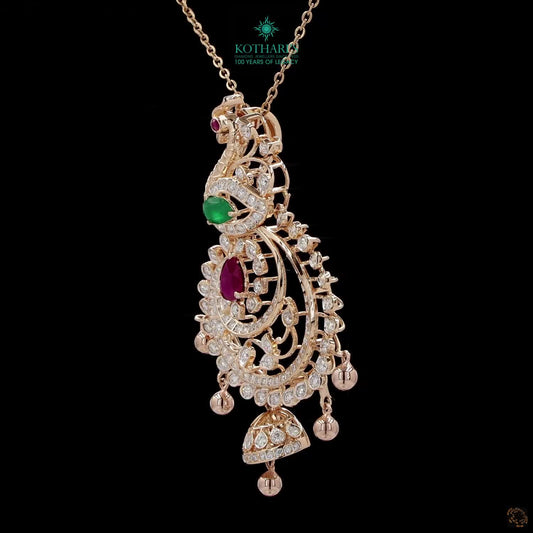 Emerald & Ruby Diamond Pendant