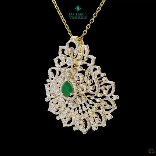 Emerald & Ruby Diamond Pendant