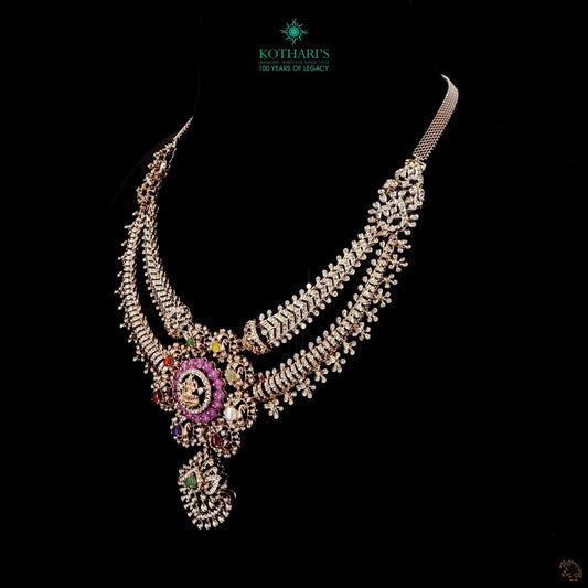 Navratna Stone & Ruby Diamond Necklace