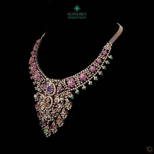 Emerald & Ruby Diamond Necklace