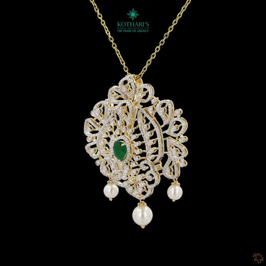 Emerald & Ruby Diamond Pendant