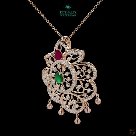 Emerald & Ruby Diamond Pendant