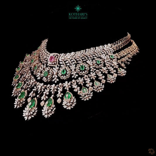 Emerald & Ruby Diamond Necklace