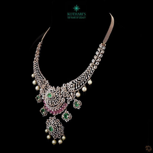 Emerald & Ruby Diamond Necklace