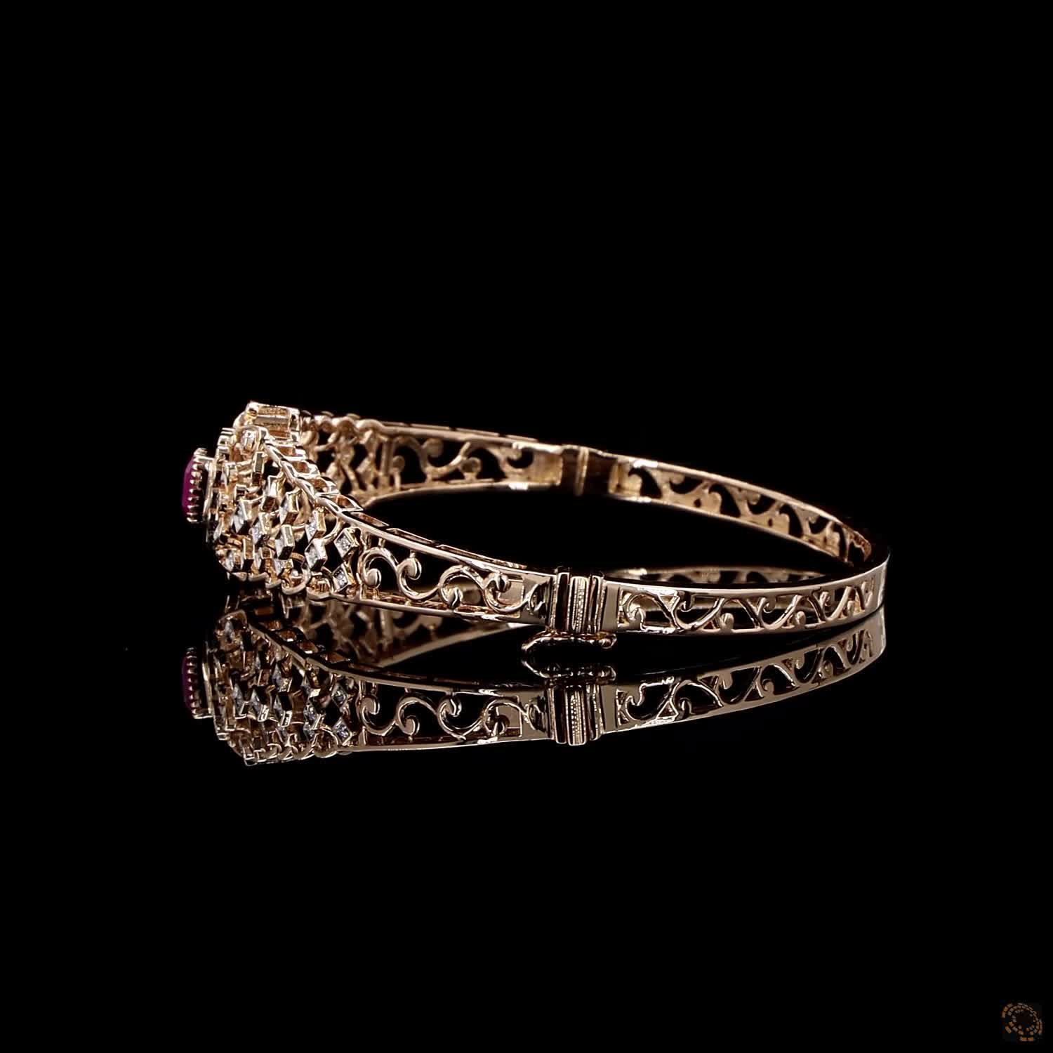 Ruby Diamond Bracelet in 18KT Rose Gold