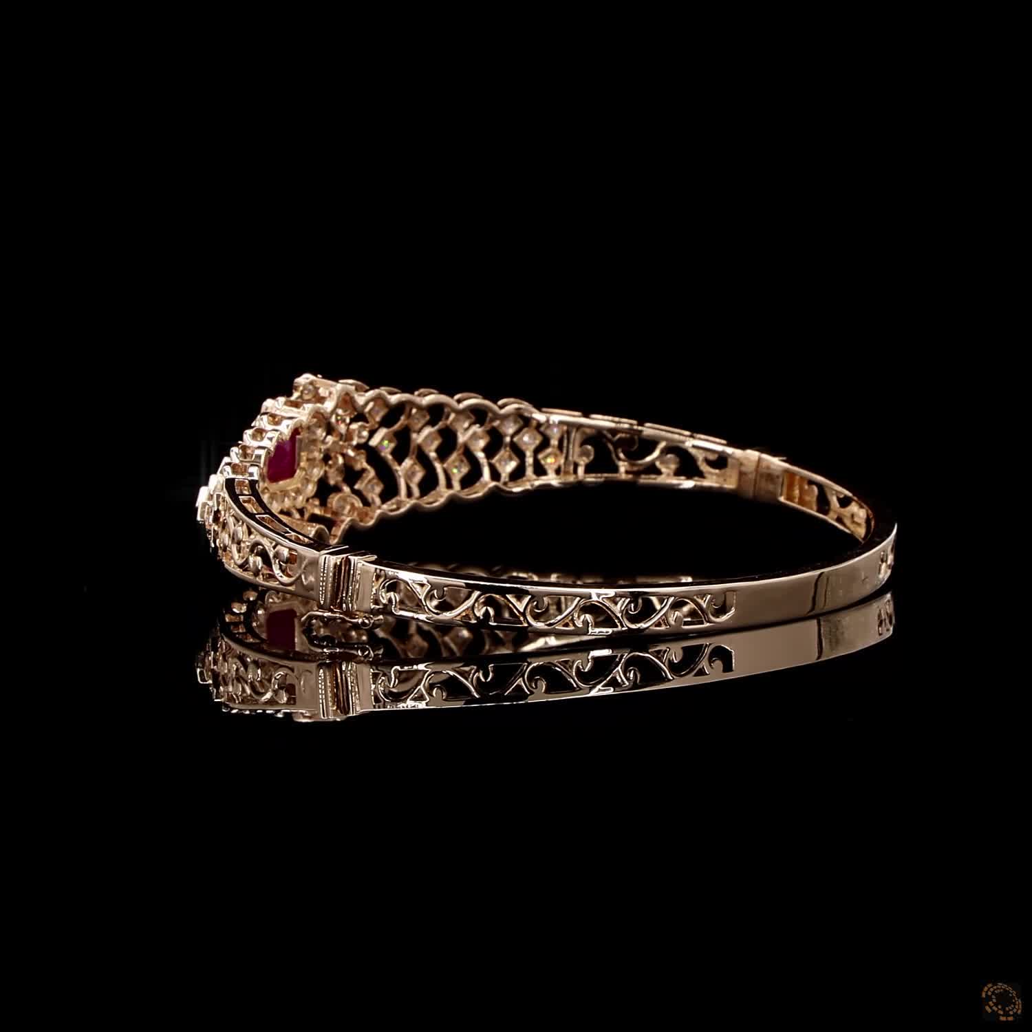 Ruby Diamond Bracelet in 18KT Rose Gold