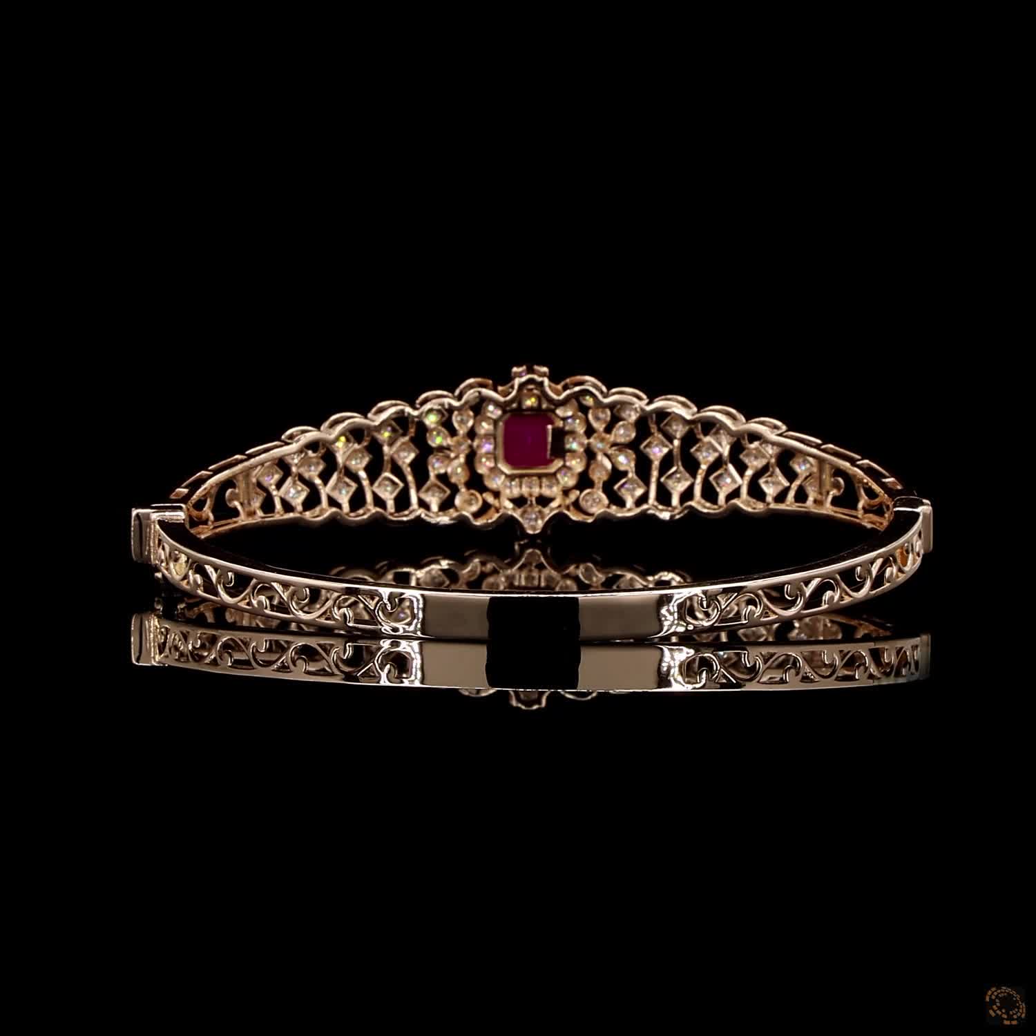 Ruby Diamond Bracelet in 18KT Rose Gold