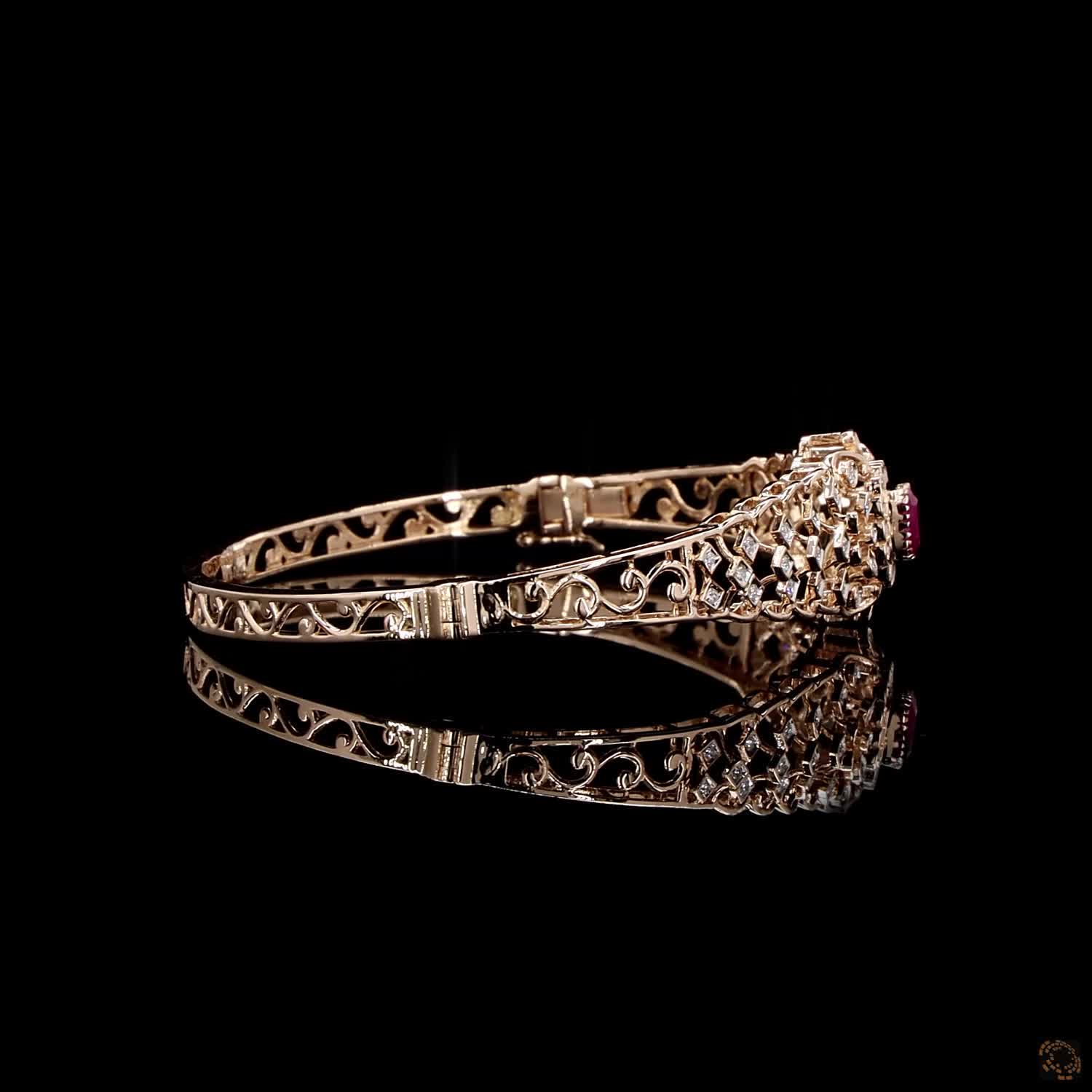 Ruby Diamond Bracelet in 18KT Rose Gold