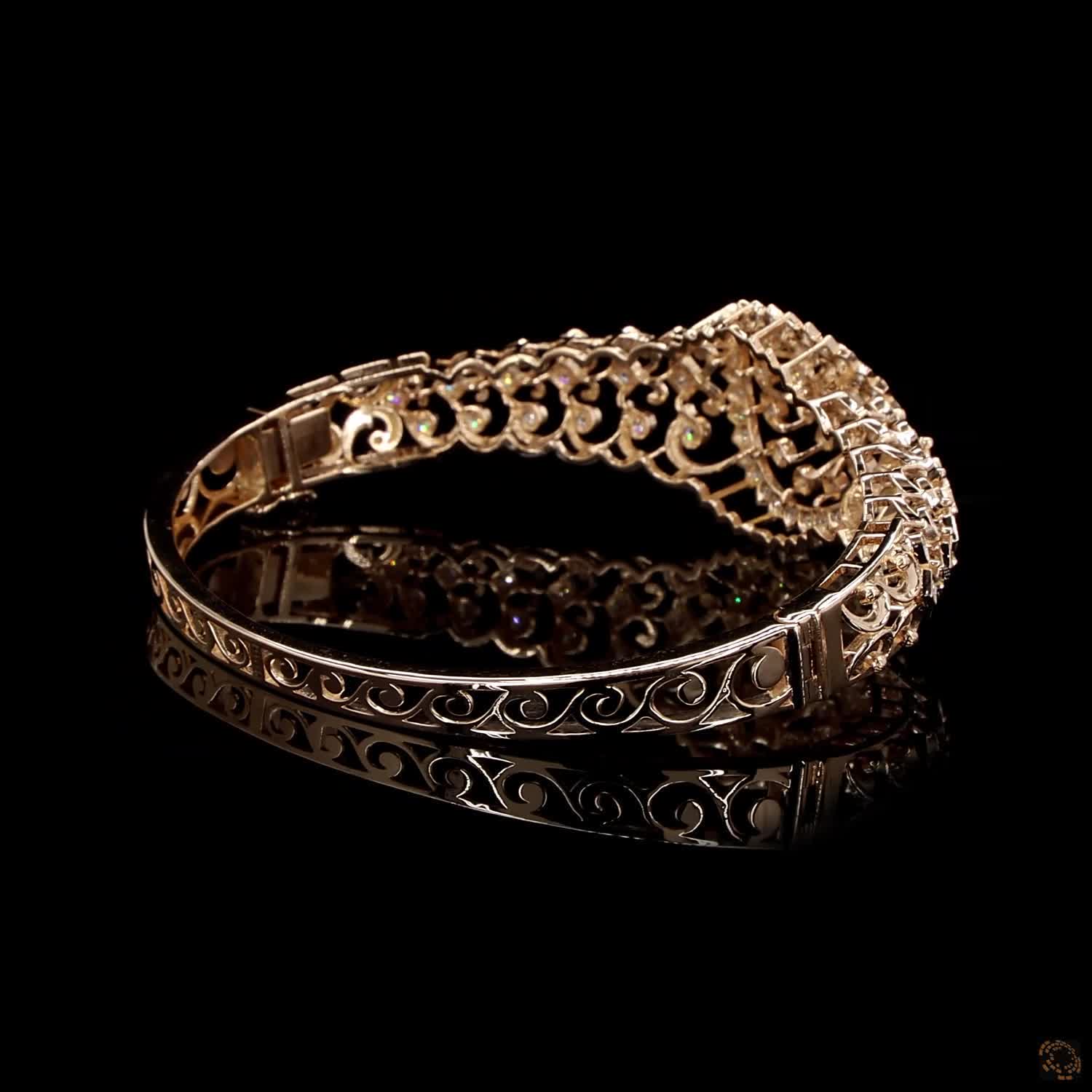 Pearl Diamond Bracelet in 18KT Rose Gold