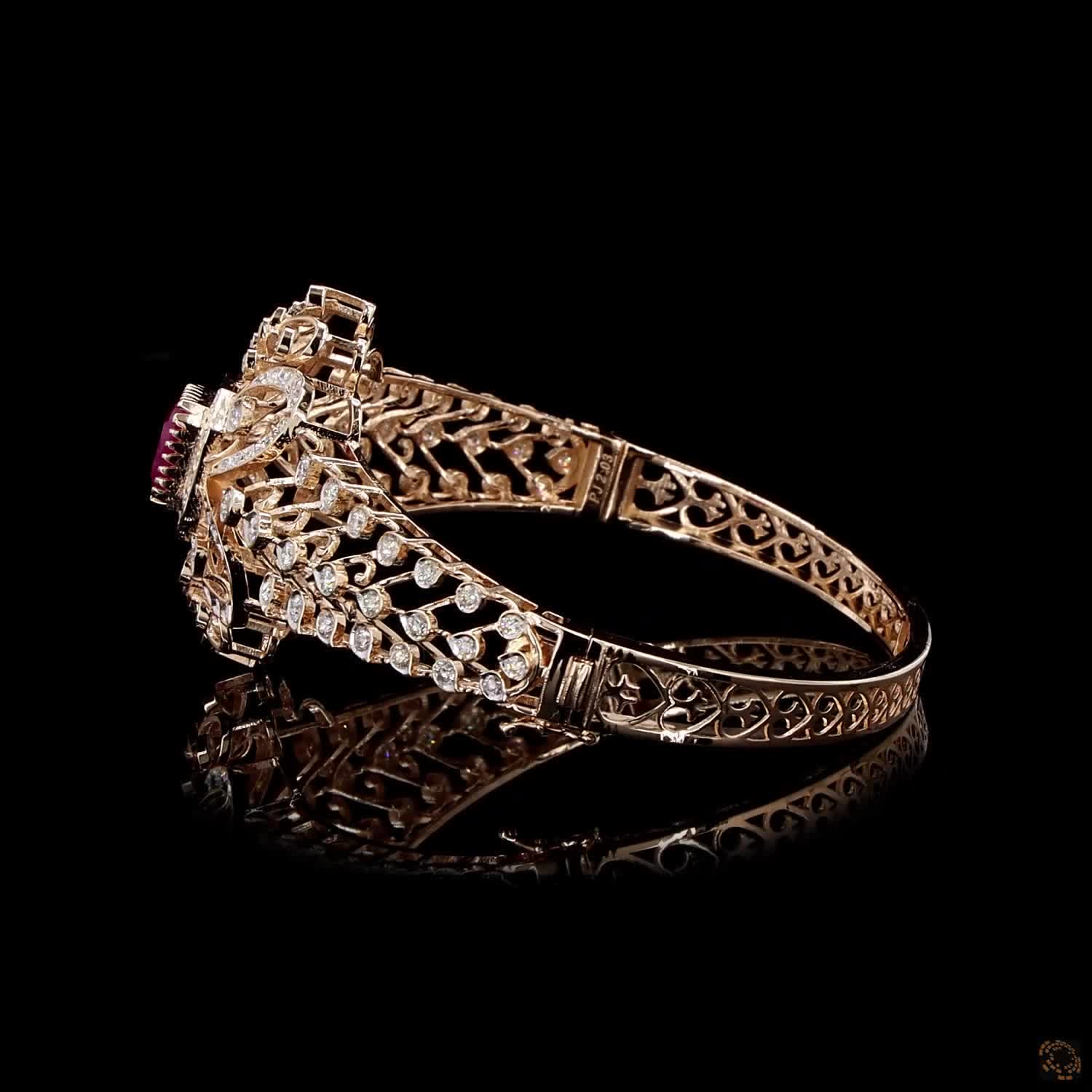 Ruby Diamond Bracelet in 18KT Rose Gold