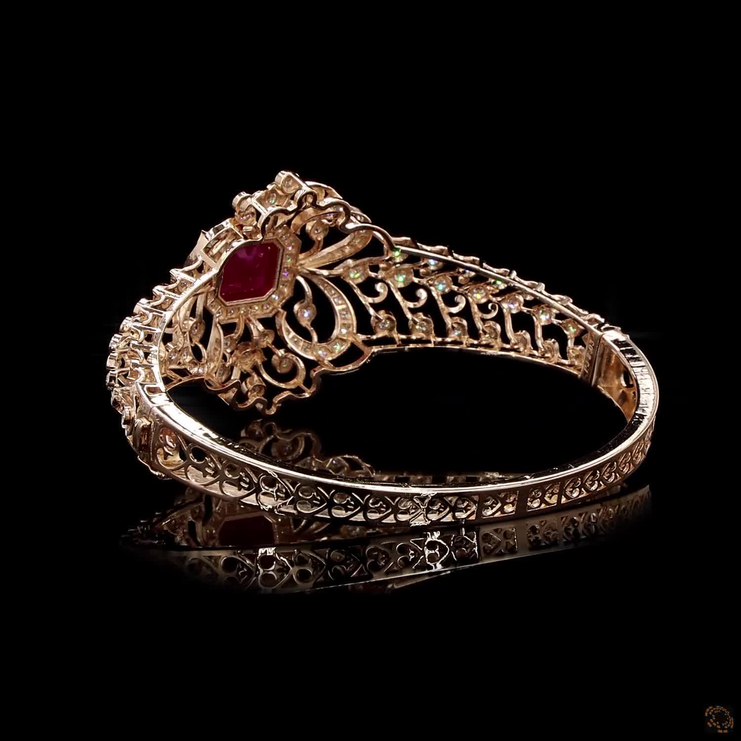 Ruby Diamond Bracelet in 18KT Rose Gold