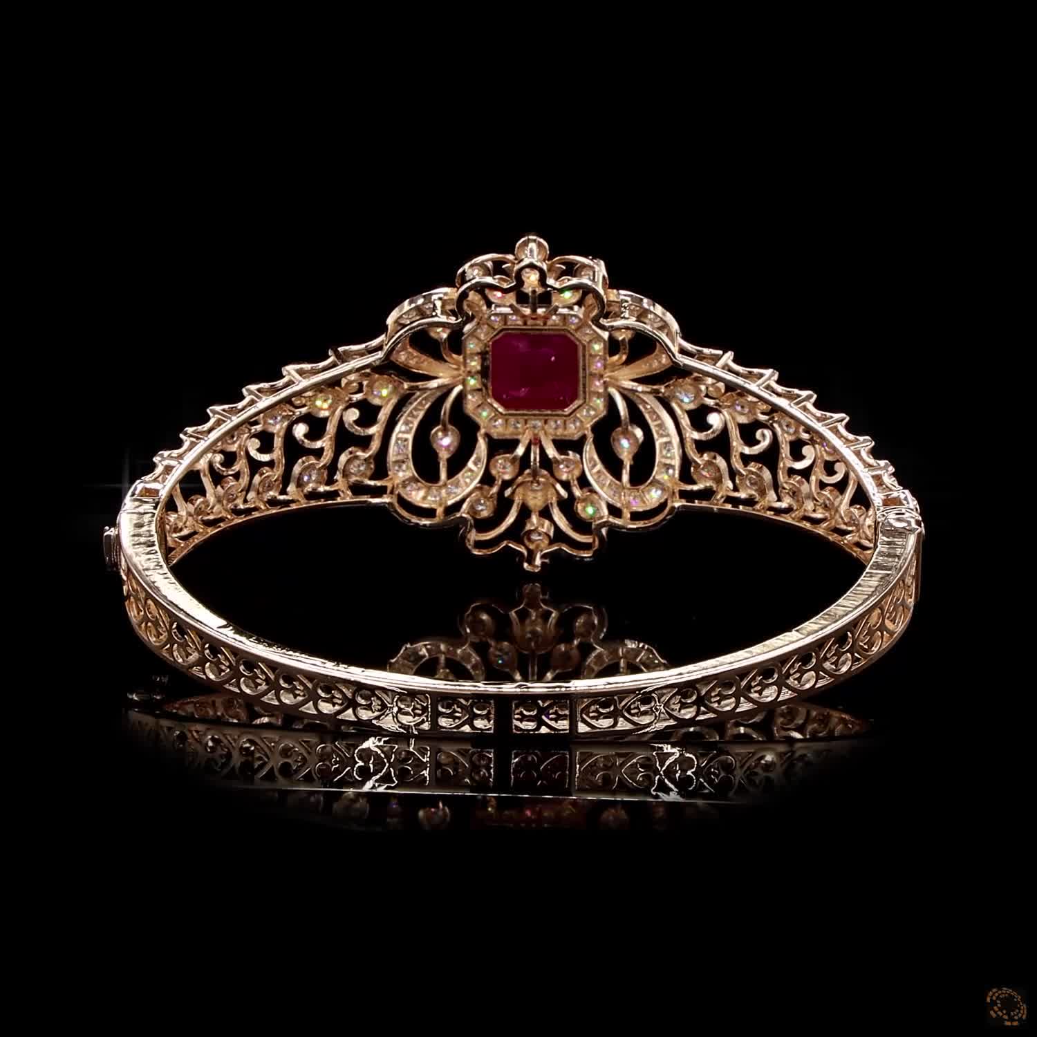 Ruby Diamond Bracelet in 18KT Rose Gold