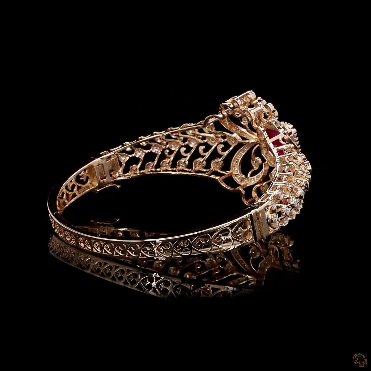 Ruby Diamond Bracelet in 18KT Rose Gold