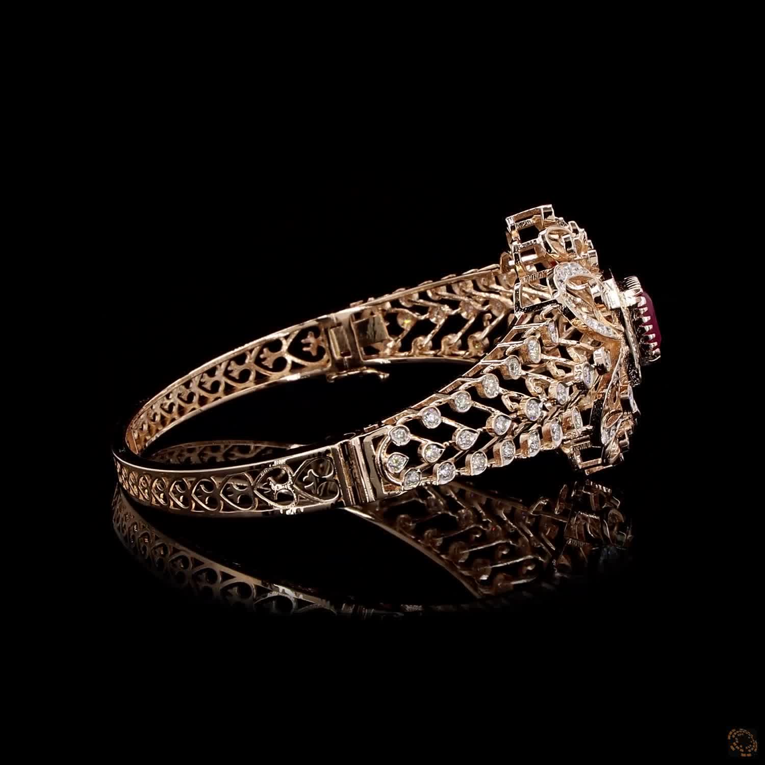 Ruby Diamond Bracelet in 18KT Rose Gold