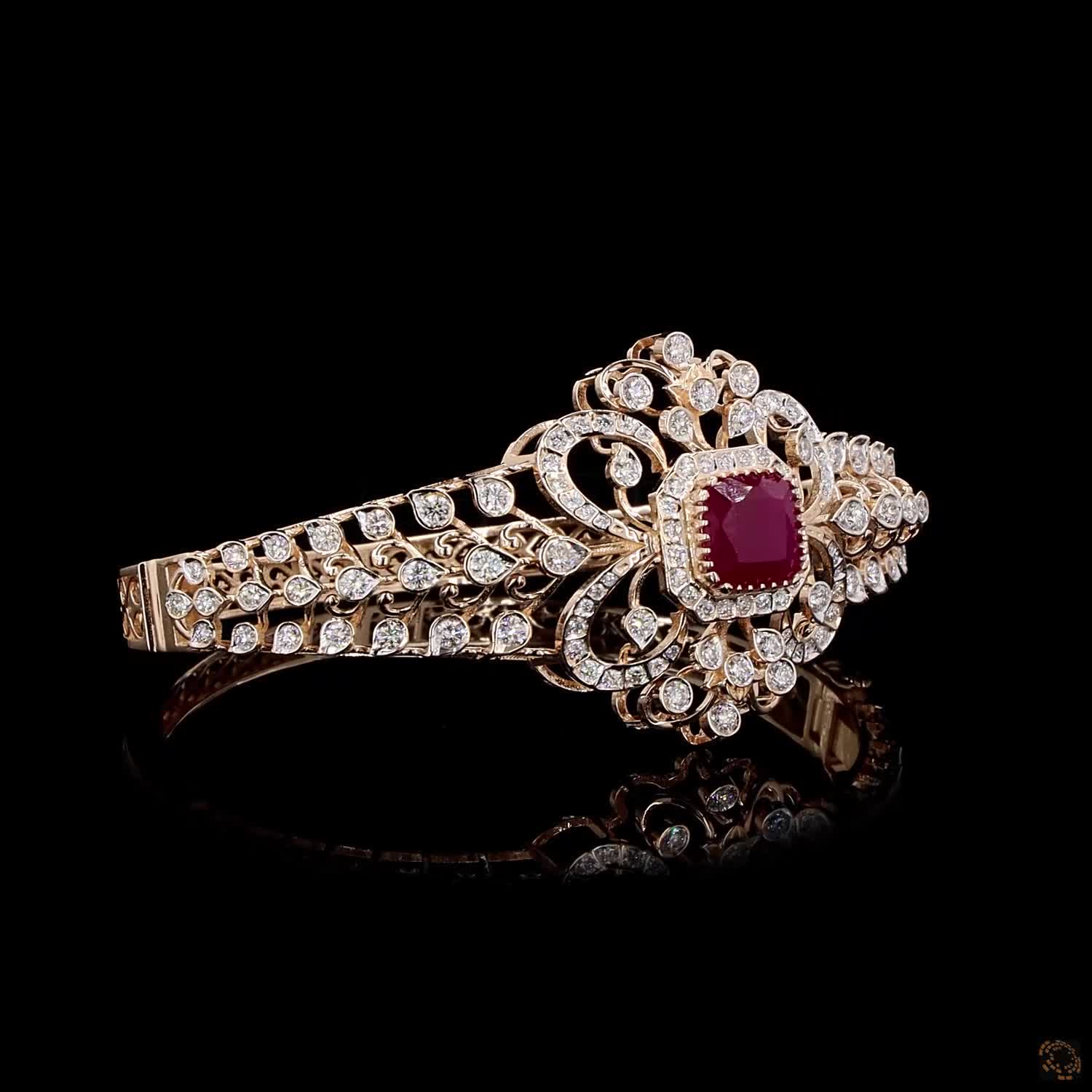 Ruby Diamond Bracelet in 18KT Rose Gold