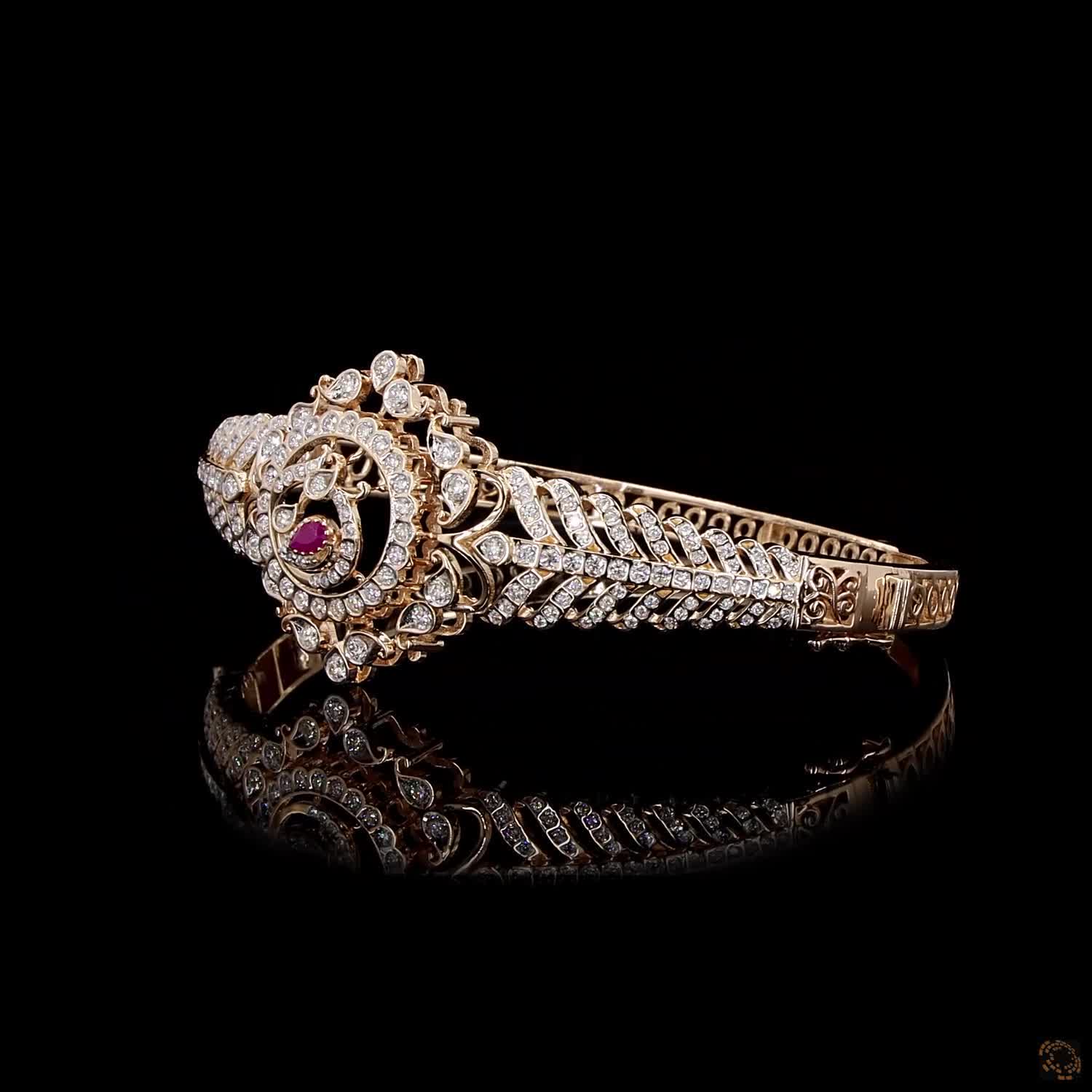 Ruby Diamond Bracelet in 18KT Rose Gold