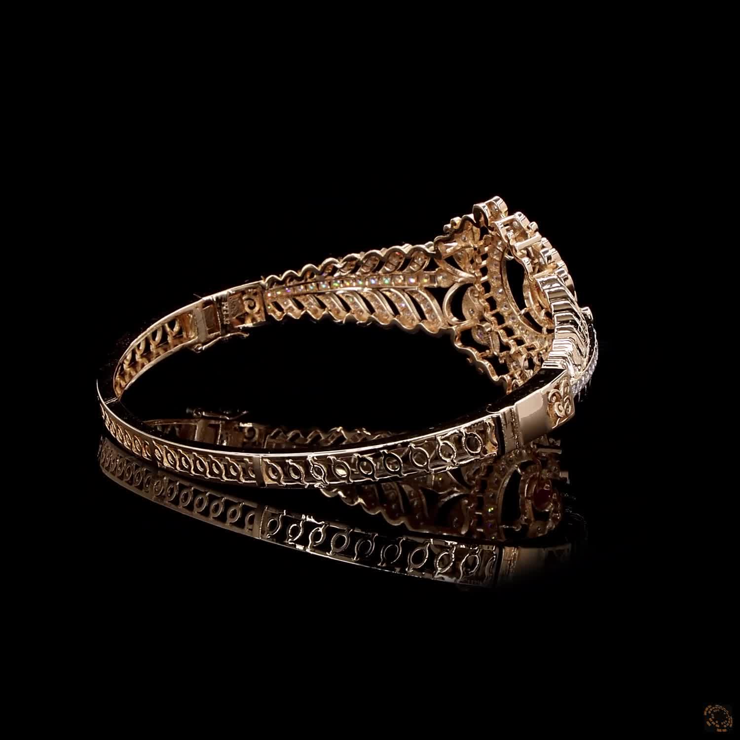 Ruby Diamond Bracelet in 18KT Rose Gold