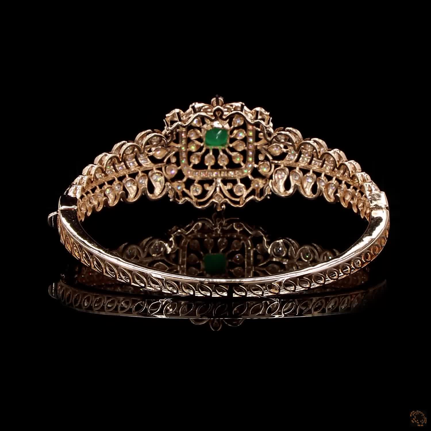 Emerald Diamond Bracelet in 18KT Rose Gold