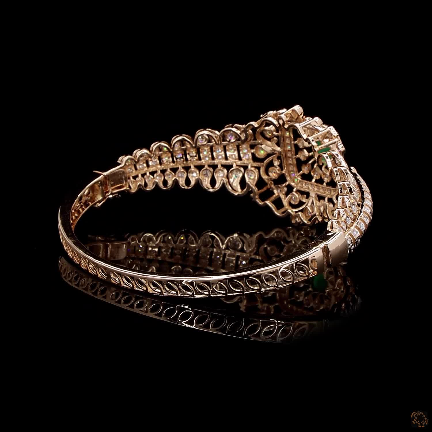 Emerald Diamond Bracelet in 18KT Rose Gold