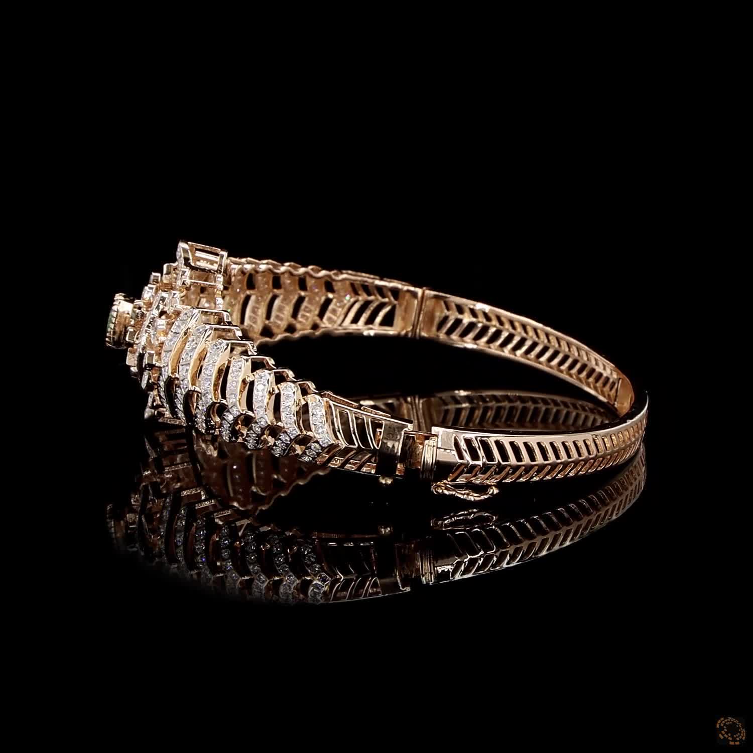 Emerald Diamond Bracelet in 18KT Rose Gold