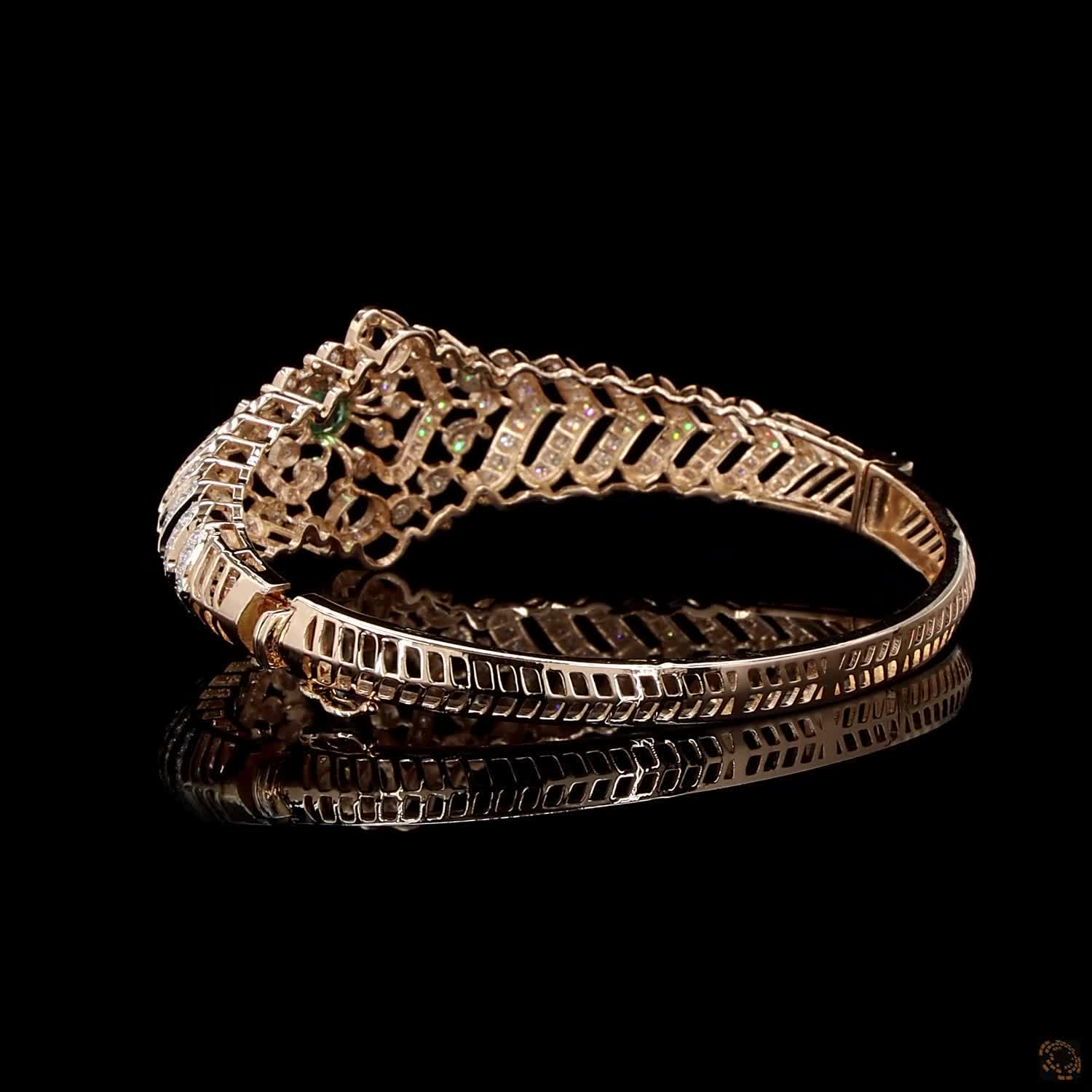 Emerald Diamond Bracelet in 18KT Rose Gold