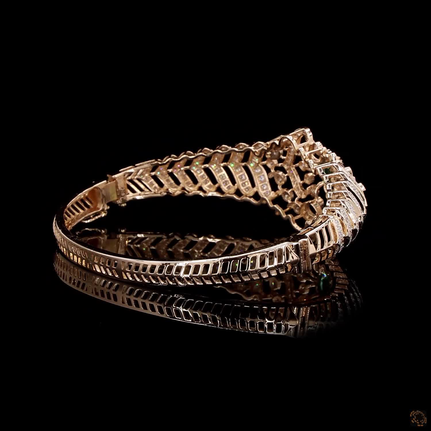 Emerald Diamond Bracelet in 18KT Rose Gold