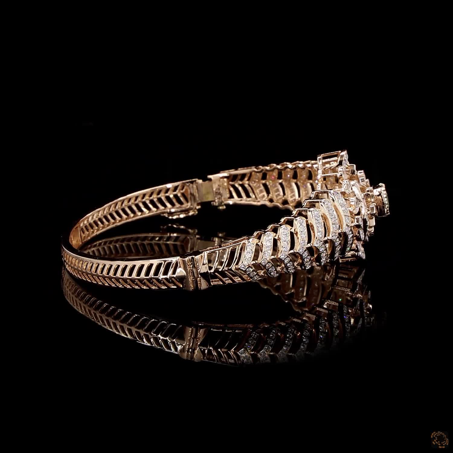 Emerald Diamond Bracelet in 18KT Rose Gold