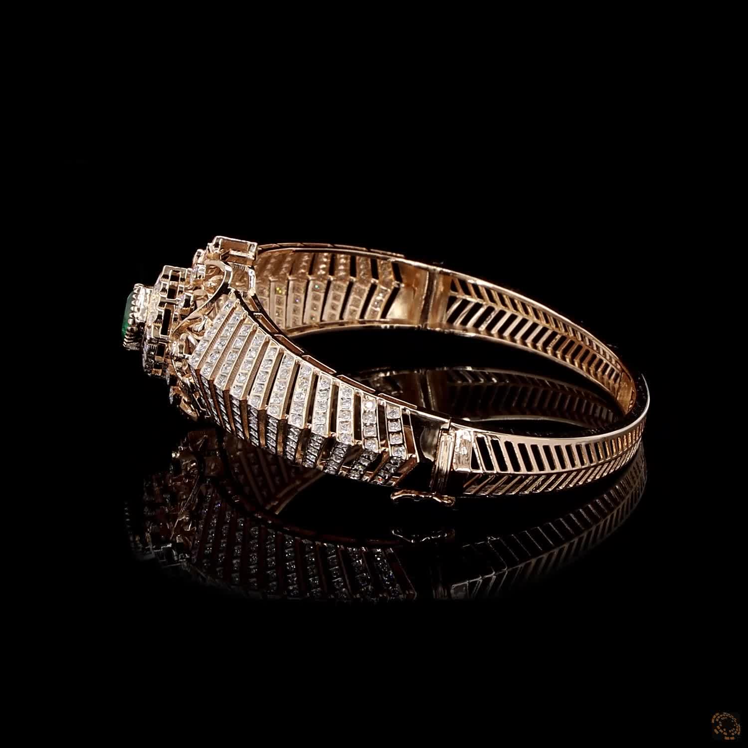 Emerald Diamond Bracelet in 18KT Rose Gold