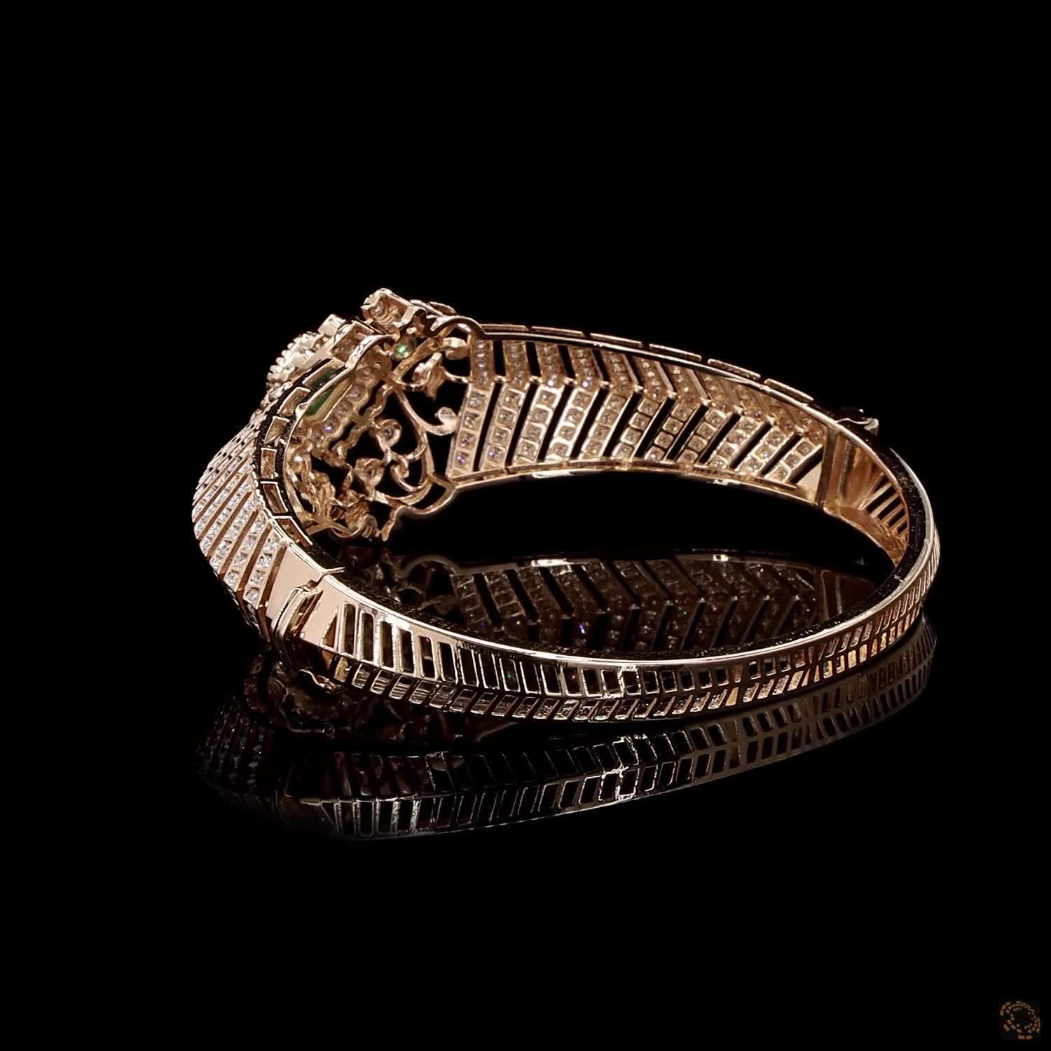Emerald Diamond Bracelet in 18KT Rose Gold