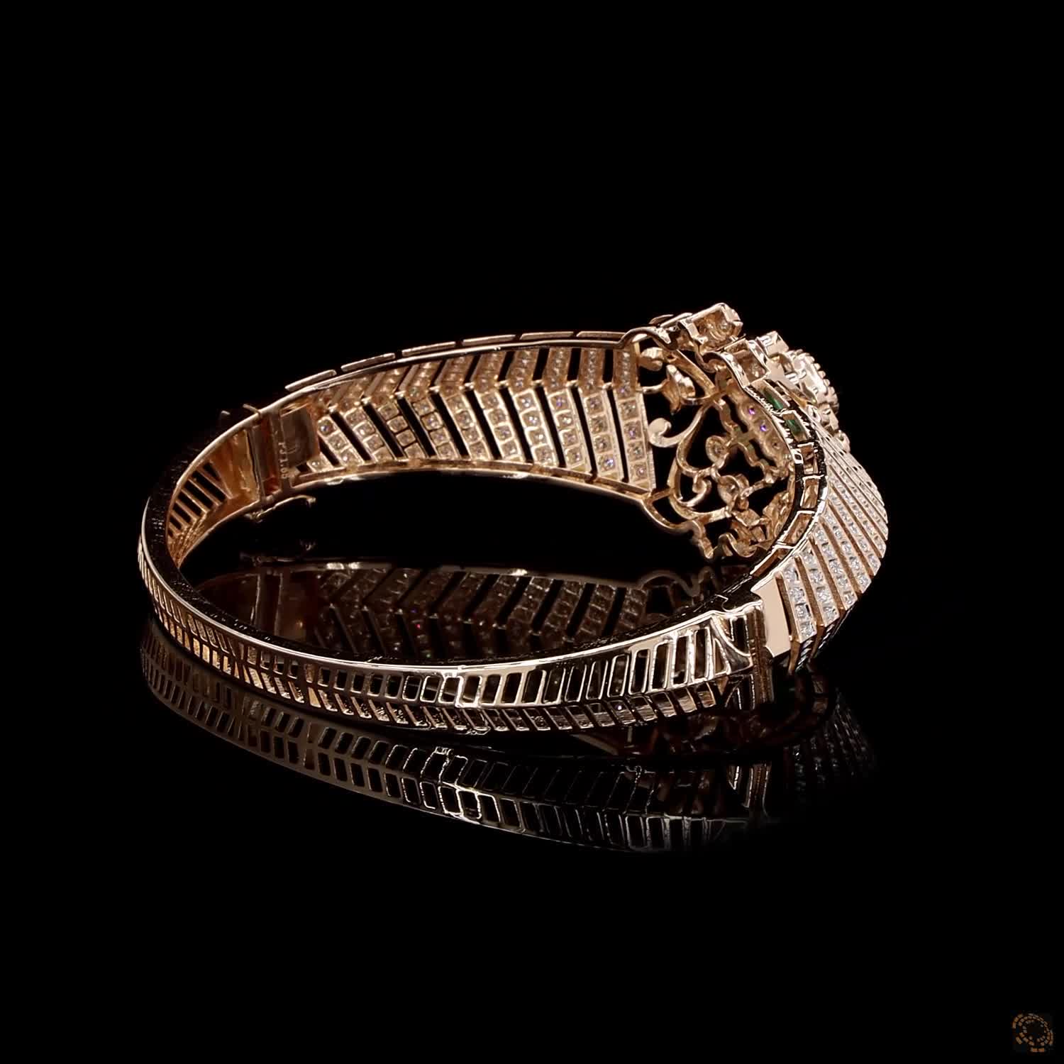 Emerald Diamond Bracelet in 18KT Rose Gold