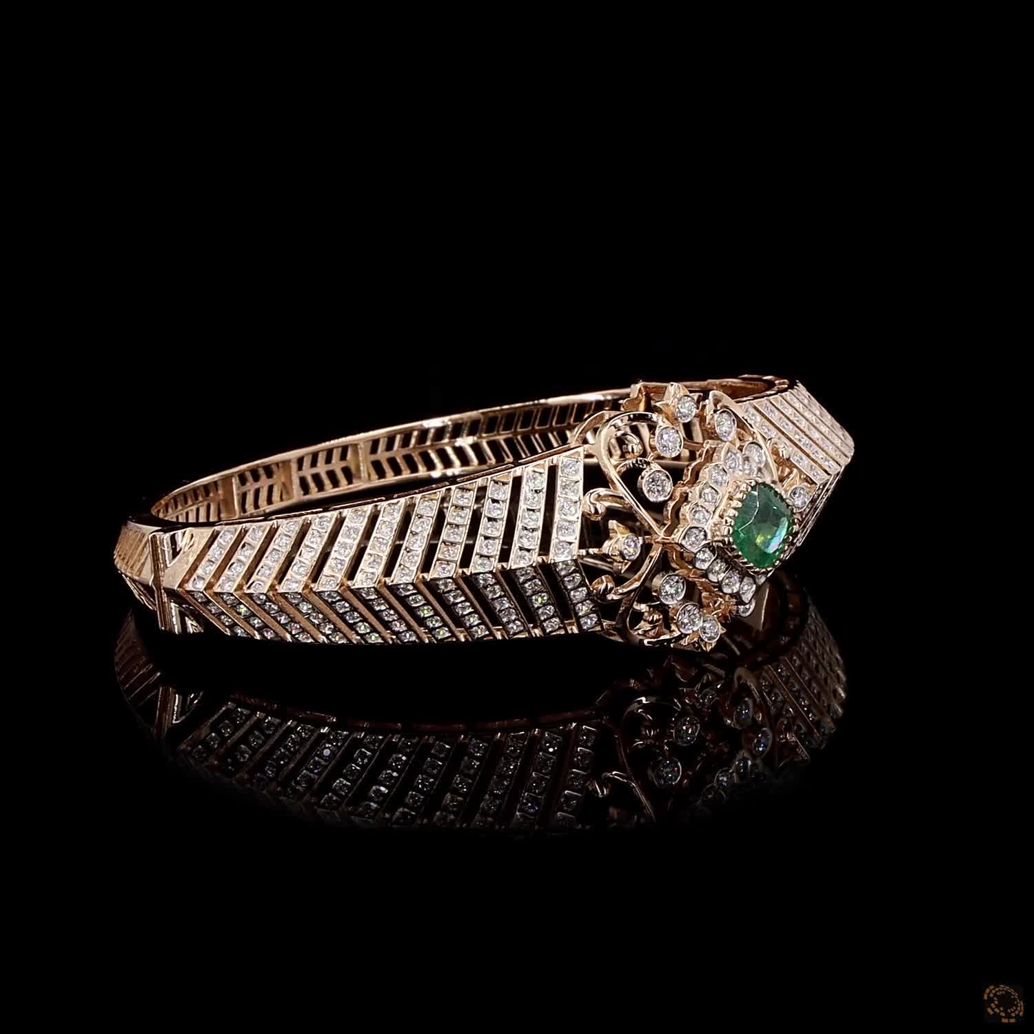 Emerald Diamond Bracelet in 18KT Rose Gold