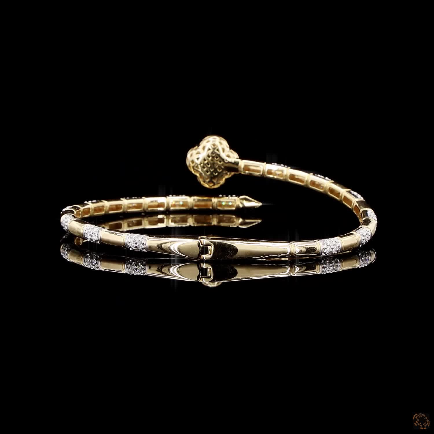 Emerald Diamond Bracelet in 18KT Yellow Gold