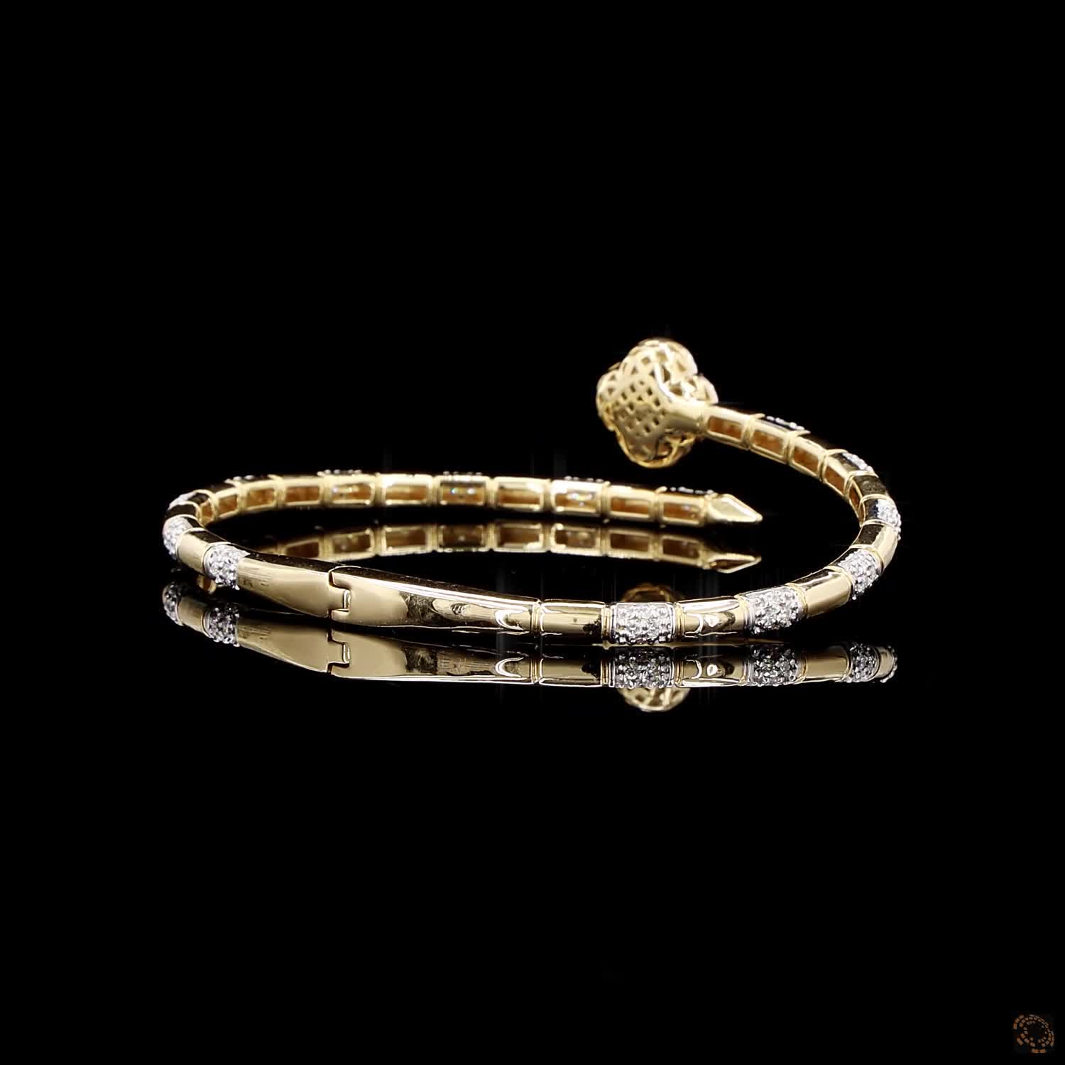 Emerald Diamond Bracelet in 18KT Yellow Gold