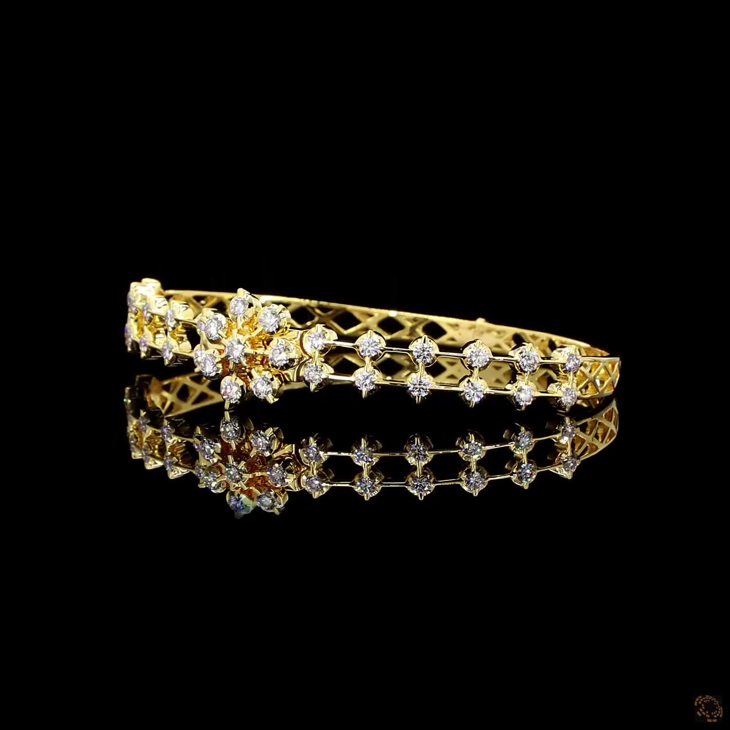 Diamond Bracelet in 18KT Yellow Gold