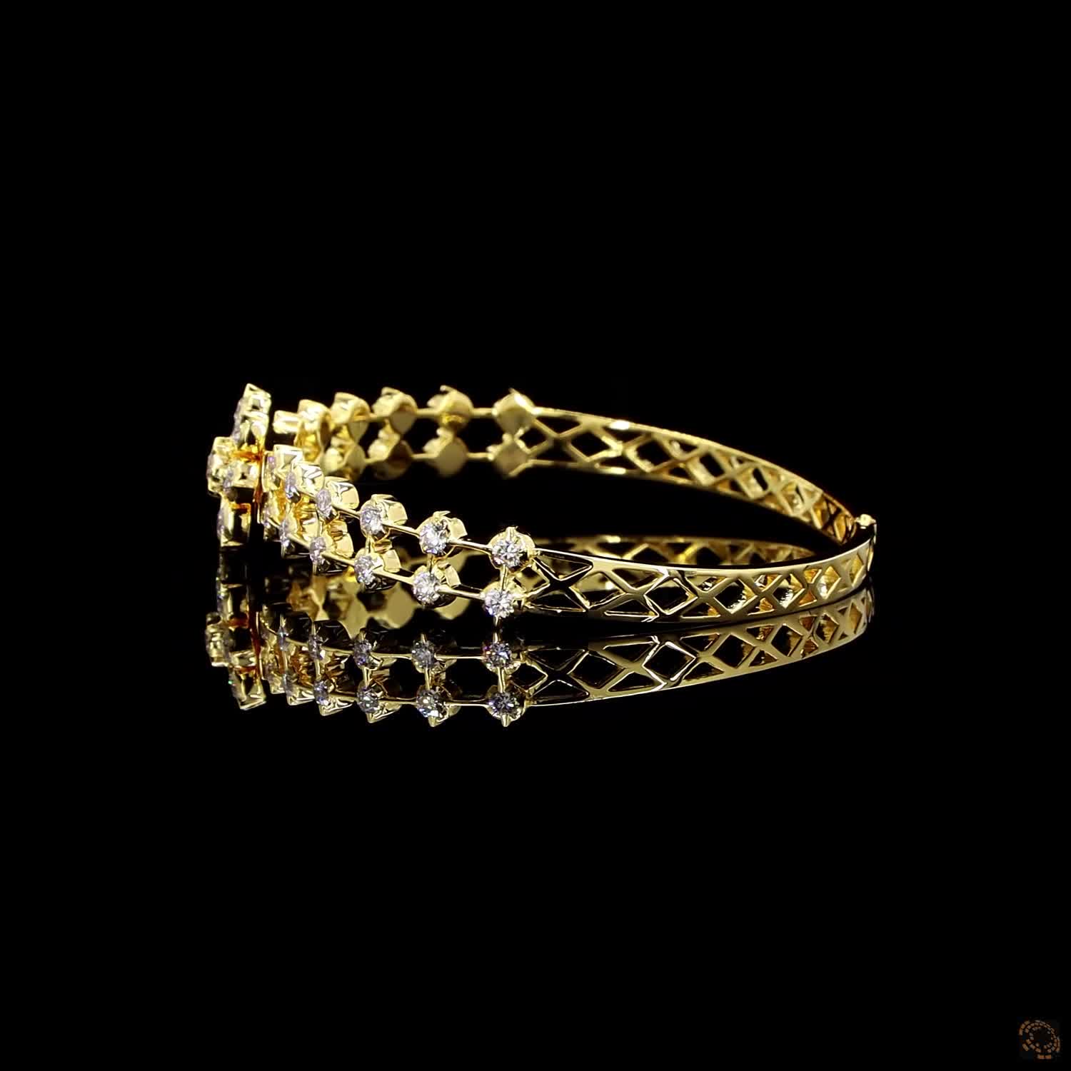 Diamond Bracelet in 18KT Yellow Gold