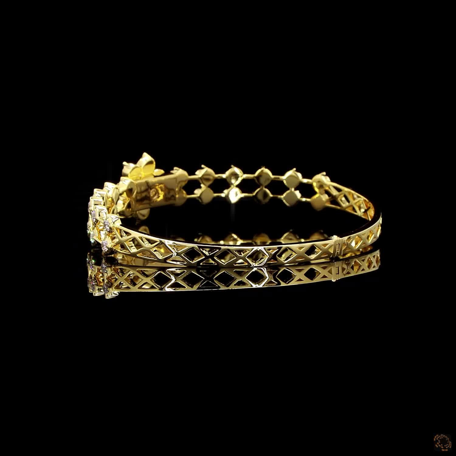 Diamond Bracelet in 18KT Yellow Gold