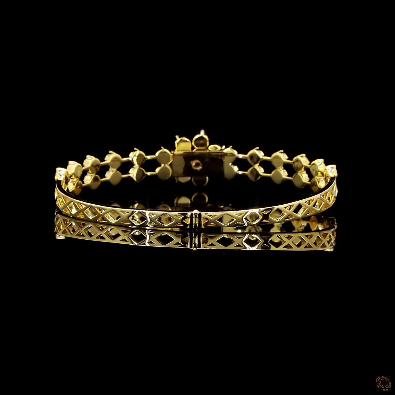 Diamond Bracelet in 18KT Yellow Gold