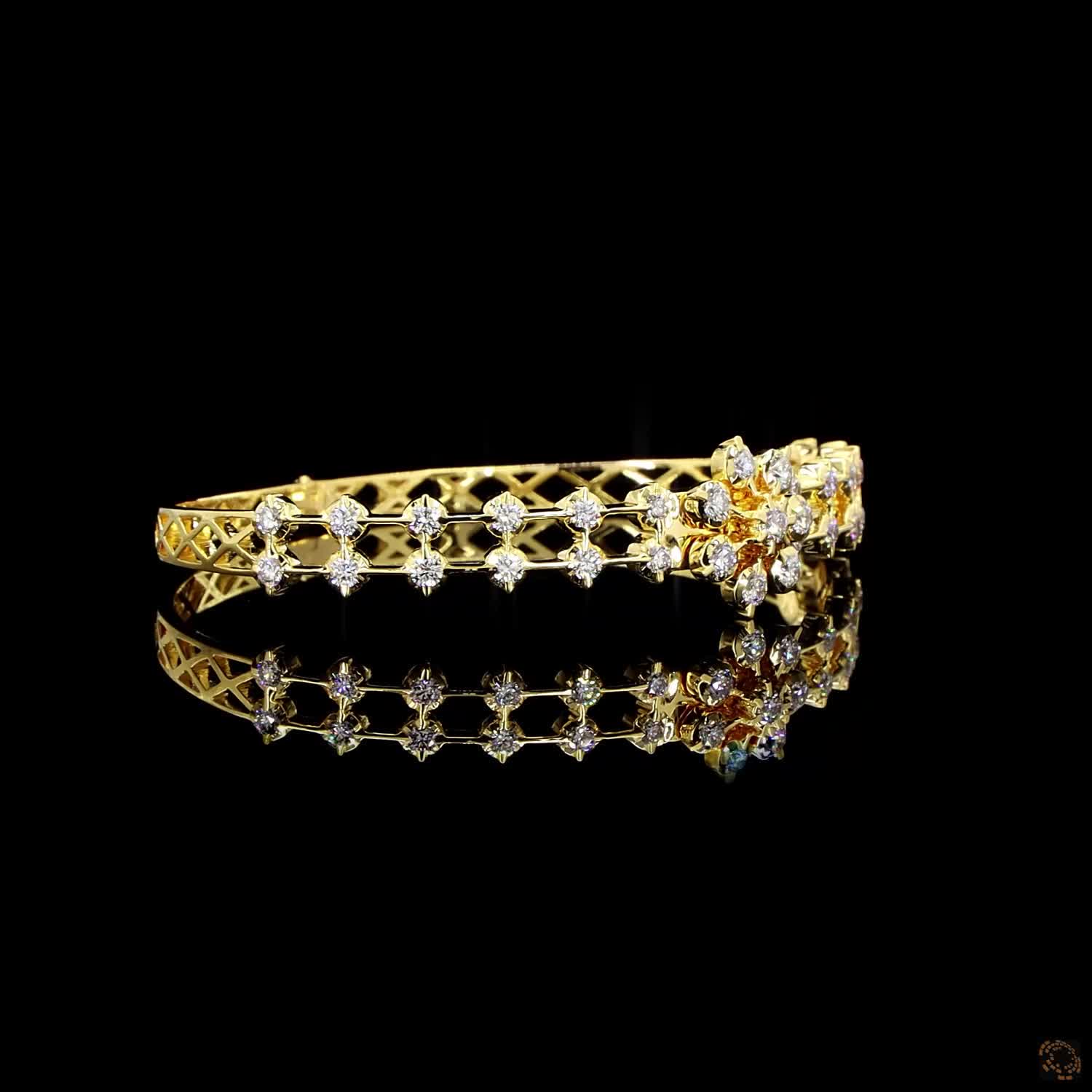 Diamond Bracelet in 18KT Yellow Gold