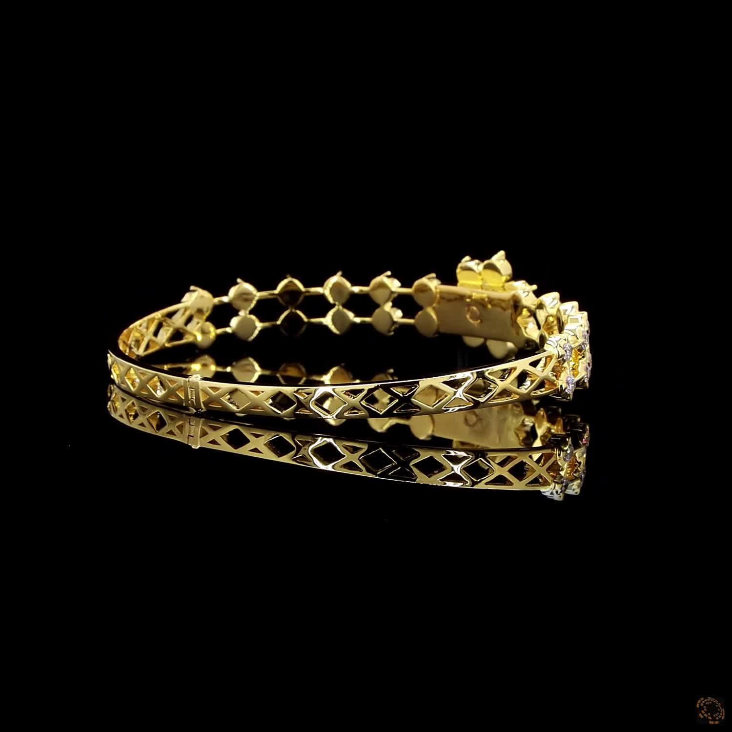 Diamond Bracelet in 18KT Yellow Gold
